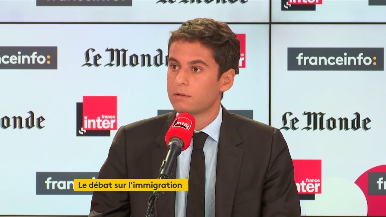 Gabriel Attal, favorable au débat sur l'immigration voulu par le chef de l'État : "J'ai le sentiment qu'on en parle mal, que c'est un totem de l'extrême-droite et un tabou pour les progressistes"