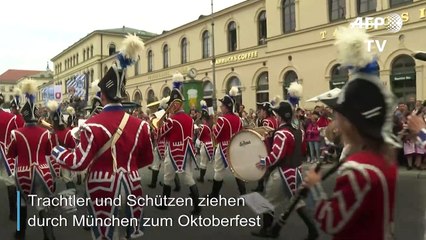 Schützen und Trachtler ziehen zur Wiesn