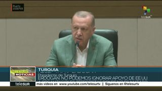 Erdogan: EE.UU. apoya a organizaciones terroristas