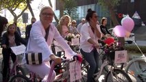 'Süslü Kadınlar' süslü bisikletleriyle caddelerde