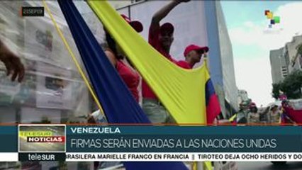 Pueblo de Venezuela entrega casi 13 millones de firmas contra bloqueo