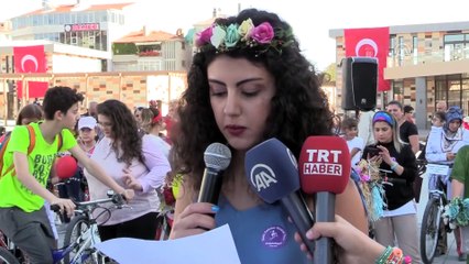 Çorum'da 'Süslü Kadınlar Bisiklet Turu'