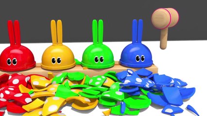 Aprenda los colores con el juguete para microondas y el molde para conejitos Bolas de Squishy Bolas infantiles para niños Niños