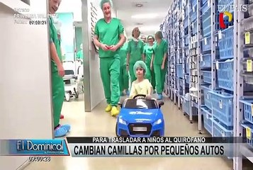 Niños van en auto de juguete al quirófano en hospitales de EsSalud