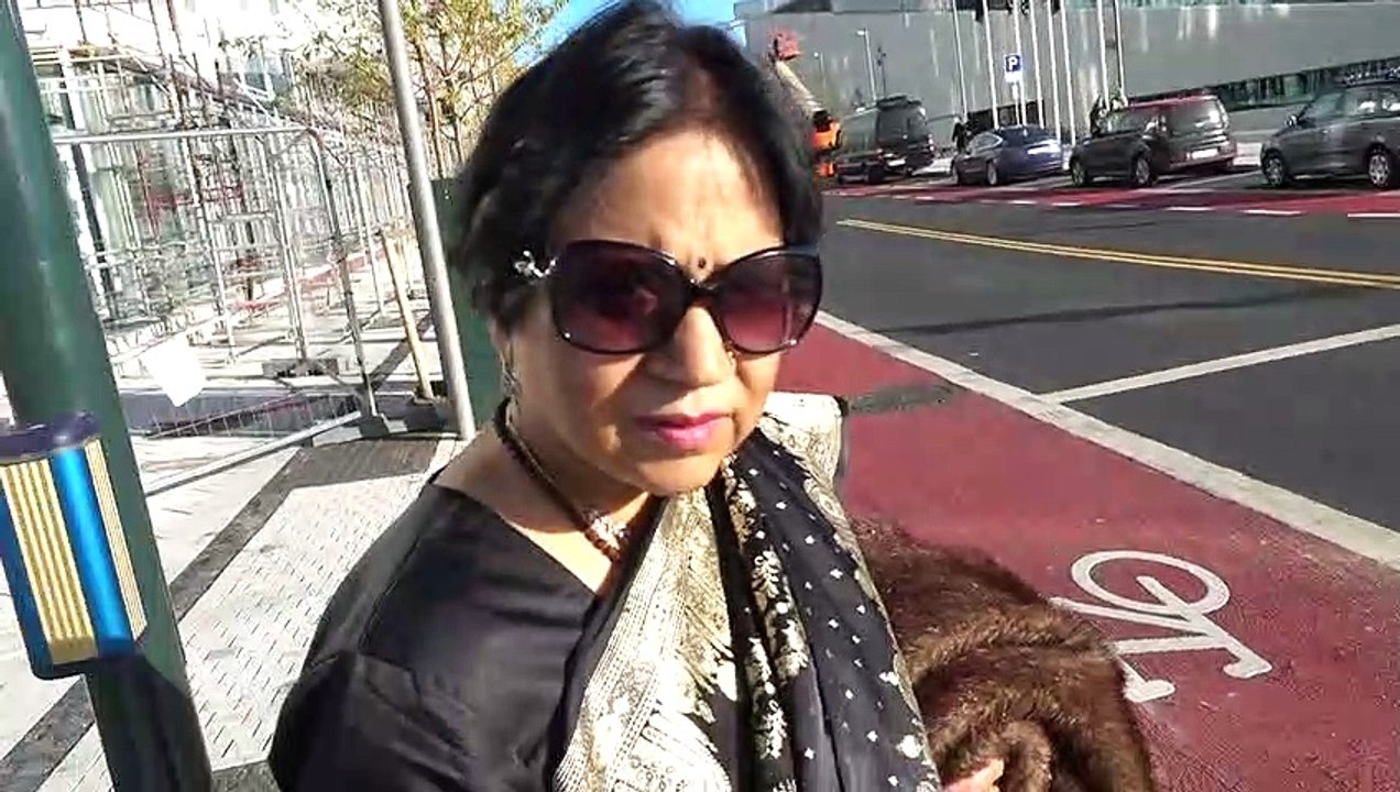 BDMV-82 Aruna & Hari Sharma walking to Lambda Oslo Norway Sep 20, 2019