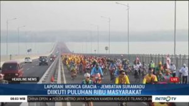 HUT Lalu Lintas, Ribuan Warga Ikuti Gowes Bareng 'Jogo Jawa Timur'