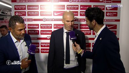 Zidane : "C'est juste magnifique de voir Benzema comme ça"