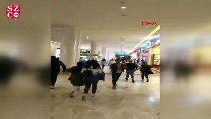 AVM'de deprem paniği