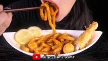 NOODLES TTEOKBOKKI FRIED SQUID 후루룩떡볶이 오징어튀김 NO TALKING 리얼사운드 먹방 (Mukbang)EATING SHOW