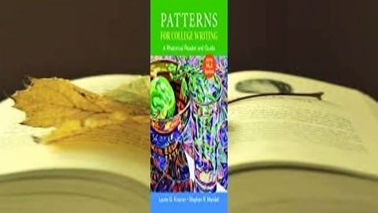 Full version  Patterns for College Writing: A Rhetorical Reader and Guide  For Kindle