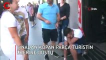 Taksim'de üzerine düştü... Neye uğradığını şaşırdı!