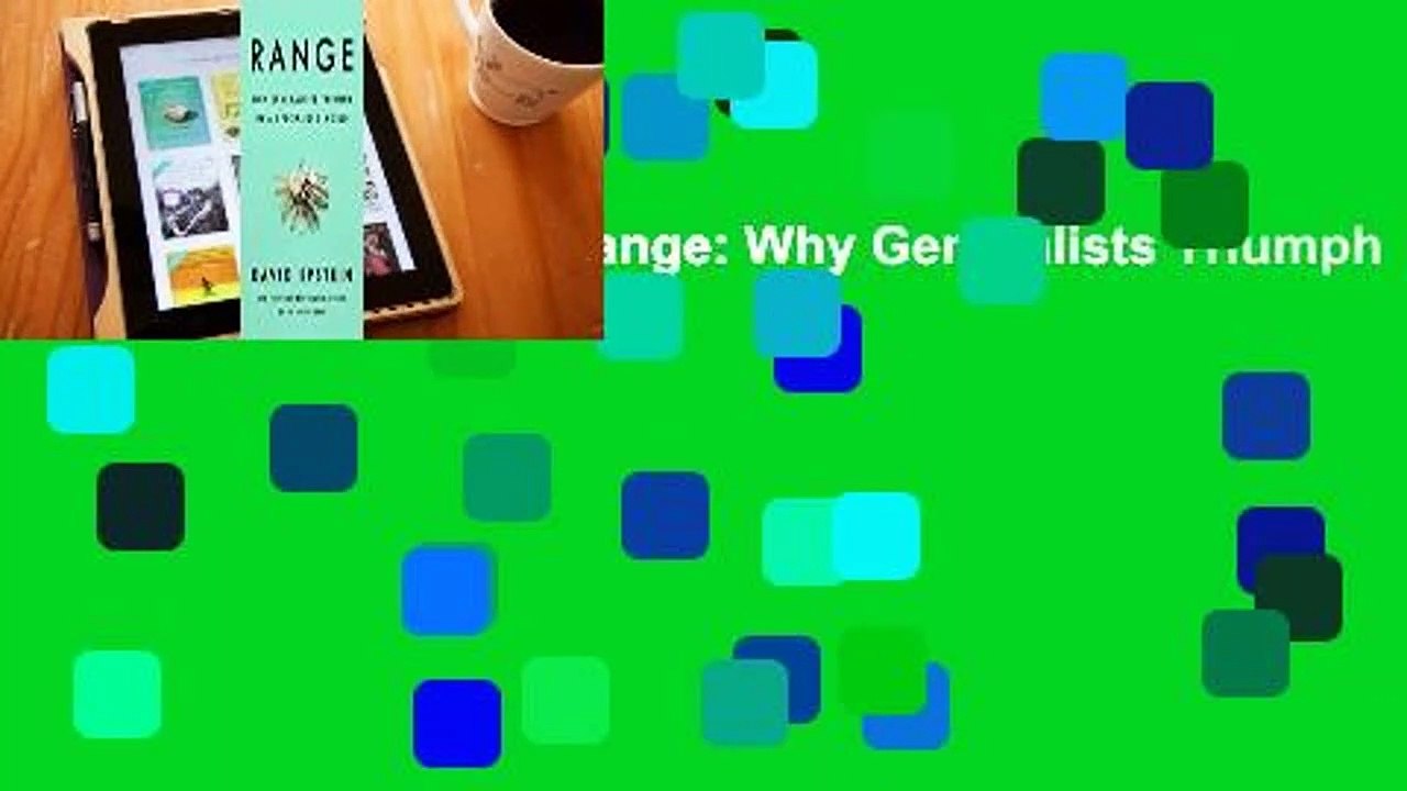 [NEW RELEASES]  Range: Why Generalists Triumph in a Specialized World