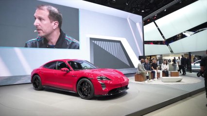 A new Porsche concept stand during the the IAA 2019