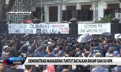 Demonstrasi Mahasiswa di Malang Tuntut Batalkan RKUHP dan UU KPK