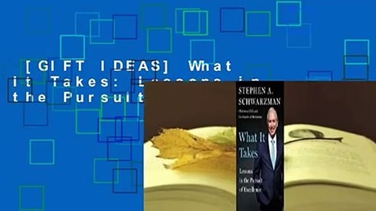 [GIFT IDEAS] What It Takes: Lessons in the Pursuit of Excellence