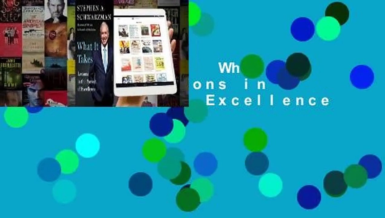 [BEST SELLING]  What It Takes: Lessons in the Pursuit of Excellence