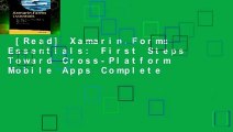 [Read] Xamarin.Forms Essentials: First Steps Toward Cross-Platform Mobile Apps Complete