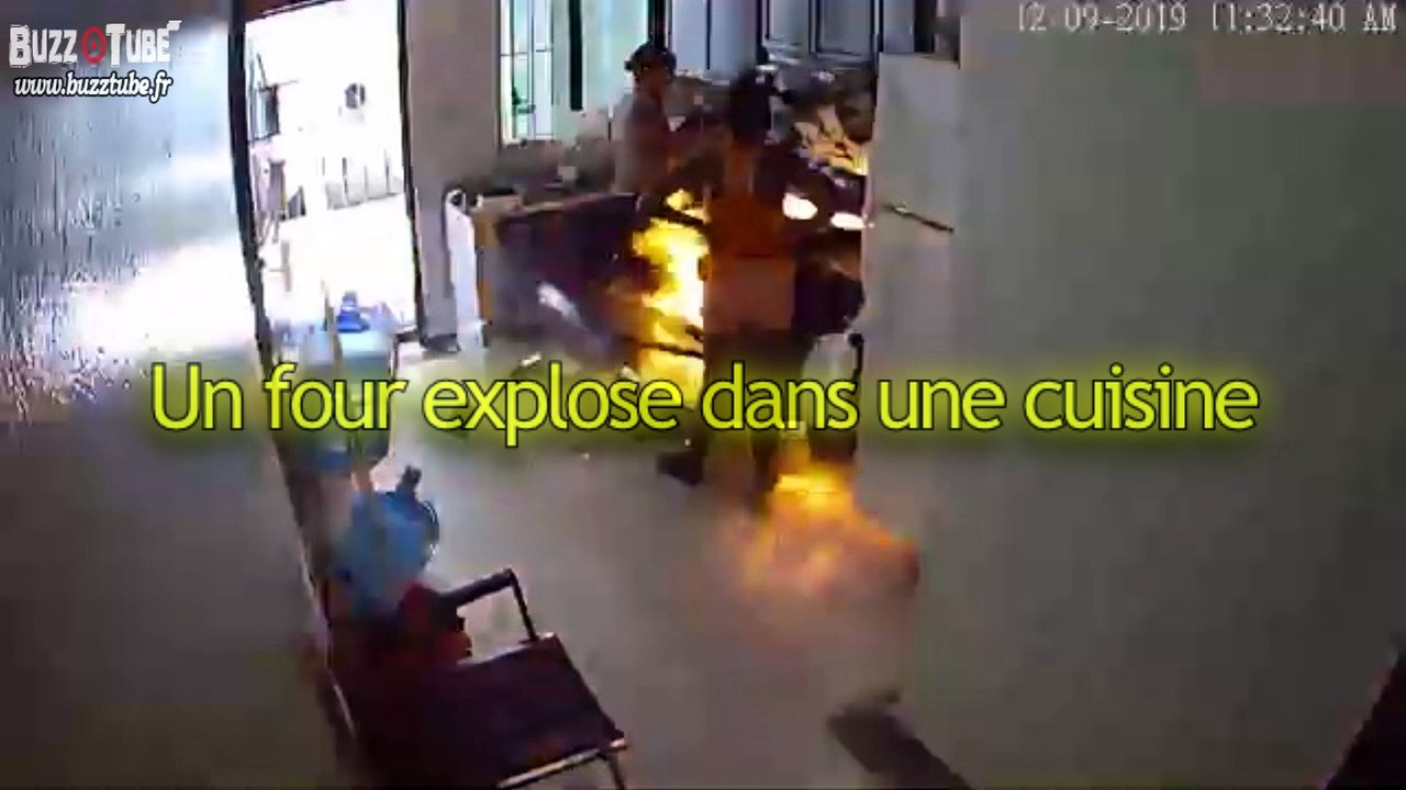 Un four explose dans une cuisine