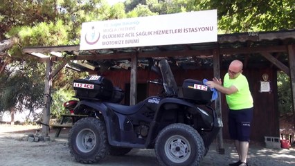 Sahillerin ATV motorlu 112 Acil Servis ekibi hayat kurtarıyor - MUĞLA