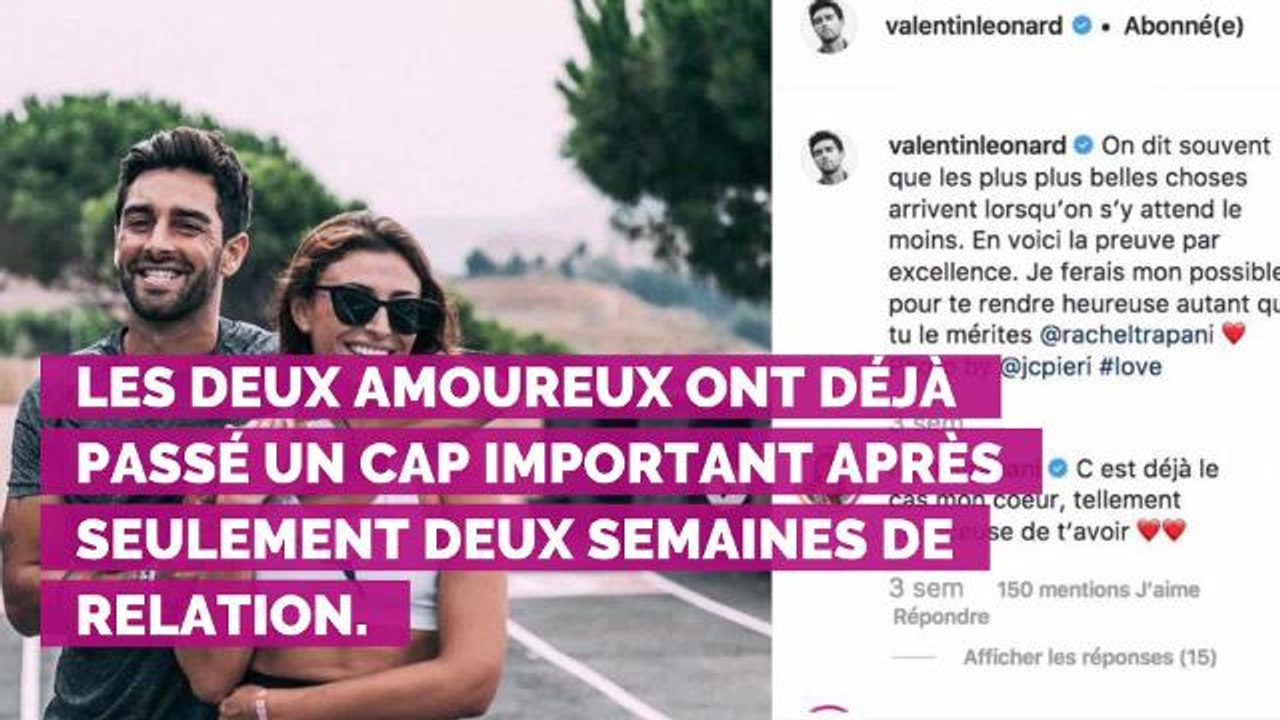 PHOTO. Valentin Leonard partage un tendre cliché avec sa chérie Rachel Legrain-Trapani