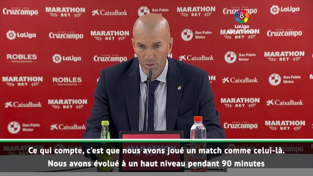 5e j. - Zidane : Nous avons évolué à un haut niveau