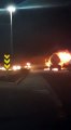 Caminhão pega fogo na estrada para Colatina