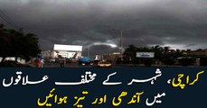 Cloudy, windy, pleasant weather in Karachi