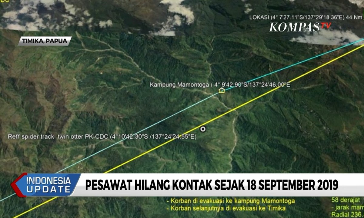 Hilang Kontak Sejak 18 September 2019, Pesawat Carpediem Aviasi Mandiri Jatuh di Pegunungan