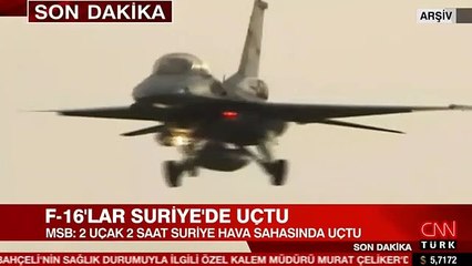 Türk F-16'lar Suriye'ye havalandı