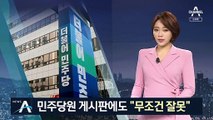 “무조건 잘못 인정해야”…민주당원 게시판에 비판 여론