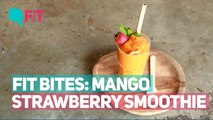 FIT Bites Vegan Recipes: Mango Strawberry Smoothie With Turmeric