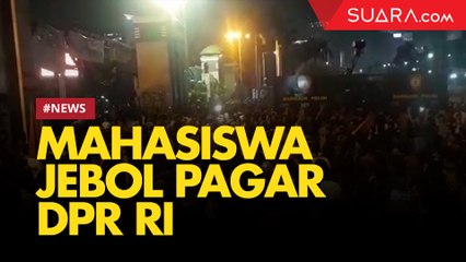 Jebol Pagar, Mahasiswa Coba Merangsek Masuk Halaman Depan DPR RI