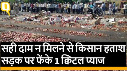 Nashik: फसलों के सही दाम न मिलने से किसान हताश, सड़क पर फेंके 1 क्विंटल प्याज