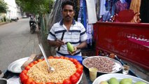 Indian Roadside Snacks - Amazing Knife Skills! Chickpea Salad