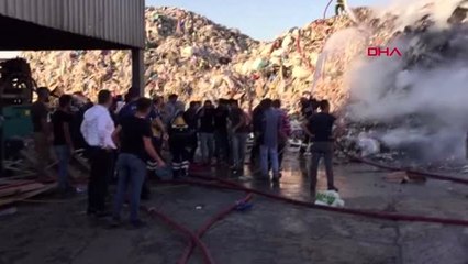 Bursa geri dönüşüm fabrikasında yangın