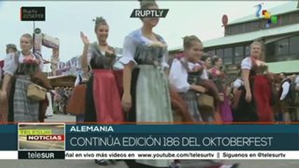 Celebran alemanes edición 186 del Oktoberfest