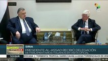 Recibe pdte. sirio delegación de parlamentario sirios