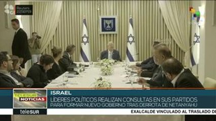 Llaman a consulta líderes políticos israelíes para conformar gobierno