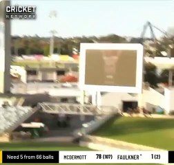 Tasmania needed five runs to win from 11 overs