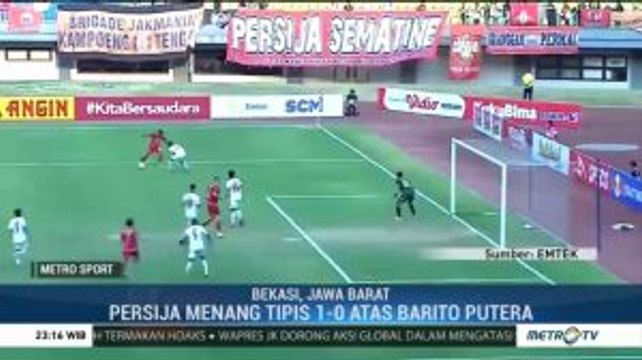 Persija Menang Tipis 1-0 Atas Barito Putera