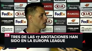'Chicharito' llega a su gol 17 en competencias europeas