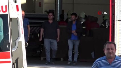 Elini 1 tonluk basınçla çalışan silindirler arasına sıkıştırdı