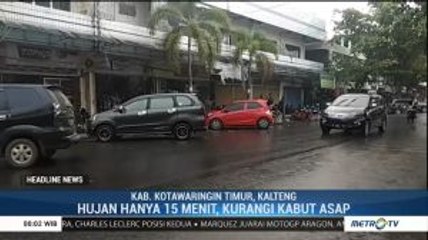 Hujan Kurangi Kabut Asap di Kota Sampit