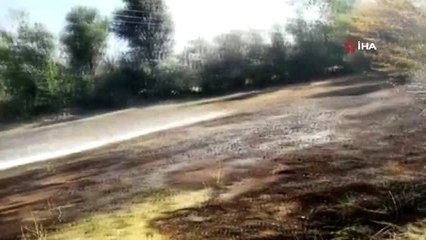 Edremit'te 45 dönümlük arazi kendiliğinden yandı