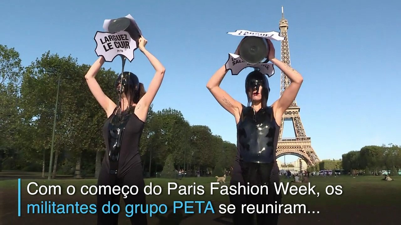 Protesto contra o couro