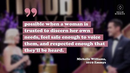 Michelle Williams just shut down the Equal Pay debate in her 2019 Emmys speech