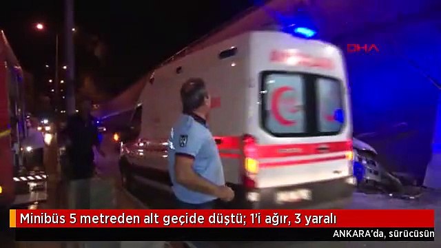 Minibüs 5 metreden alt geçide düştü: 1'i ağır, 3 yaralı