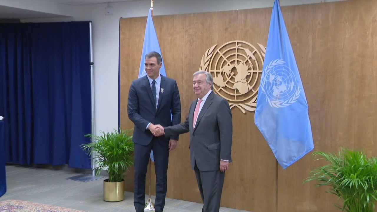 Sánchez mantiene un encuentro "afectuoso" con Guterres