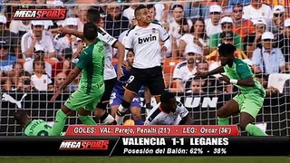 VALENCIA 1 V LEGANÉS 1 LA LIGA EN MEGA SPORTS