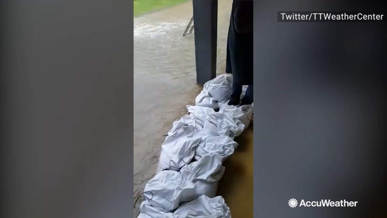 The streets of Trinidad, flooded by Tropical Depression Karen